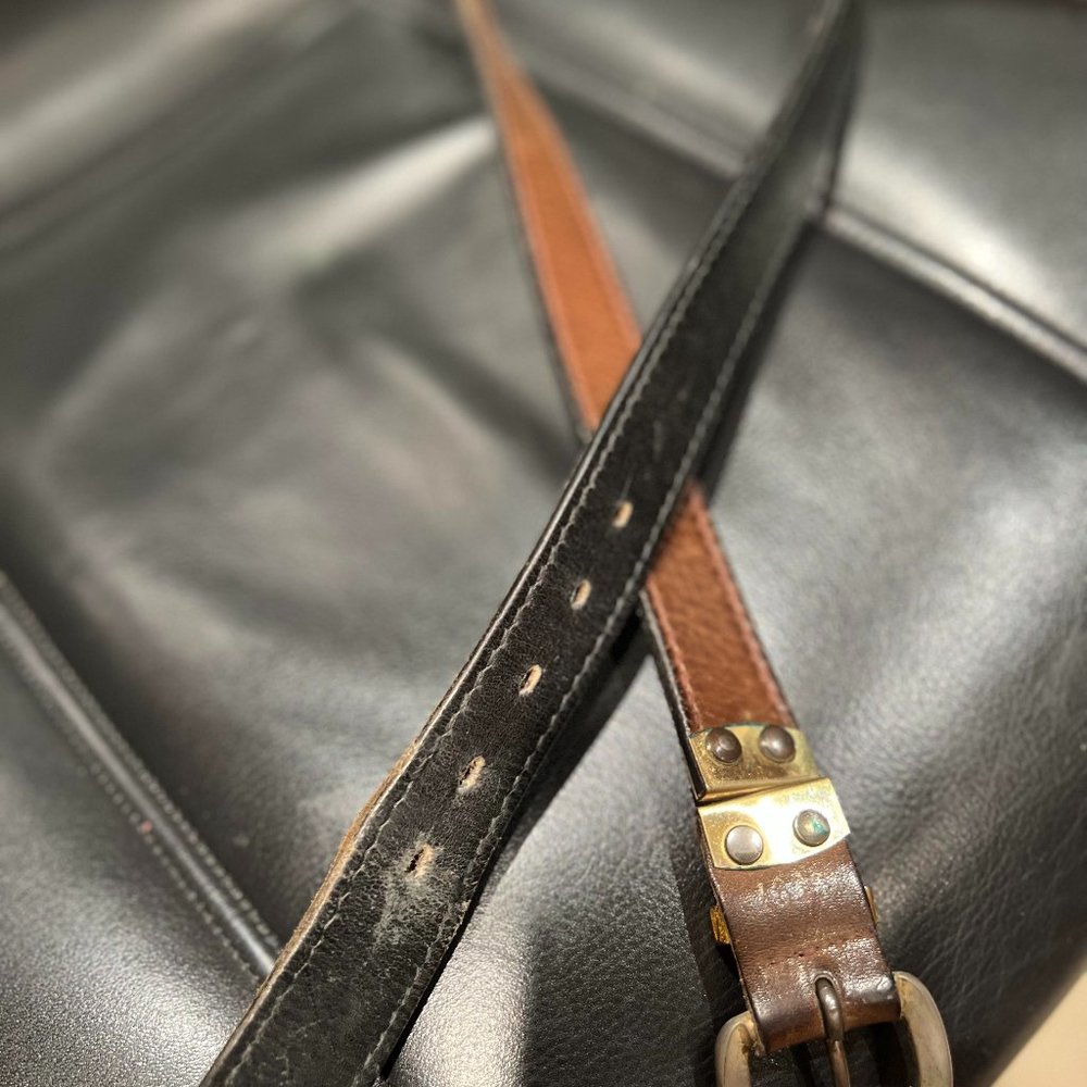 REVERSIBLE BELT, SIZE 36, BROWN, BLACK